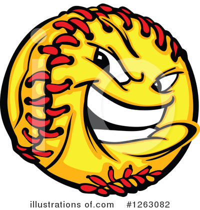 Royalty-Free (RF) Softball Clipart Illustration by Chromaco - Stock Sample #1263082