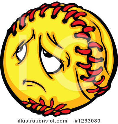 Royalty-Free (RF) Softball Clipart Illustration by Chromaco - Stock Sample #1263089