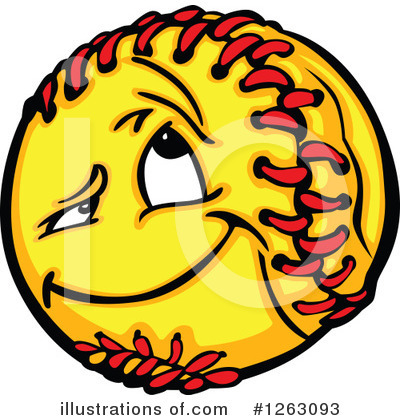 Royalty-Free (RF) Softball Clipart Illustration by Chromaco - Stock Sample #1263093