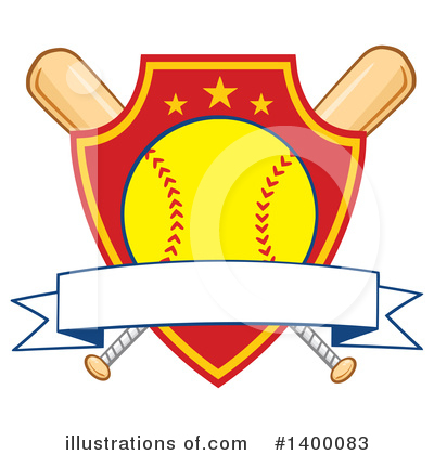 Royalty-Free (RF) Softball Clipart Illustration by Hit Toon - Stock Sample #1400083