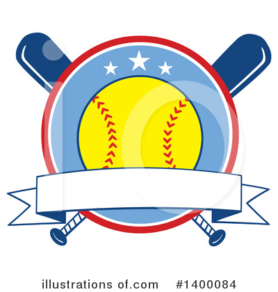 Softball Clipart #1400084 by Hit Toon