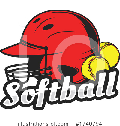 Royalty-Free (RF) Softball Clipart Illustration by Vector Tradition SM - Stock Sample #1740794