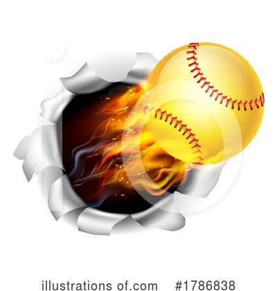 Royalty-Free (RF) Softball Clipart Illustration by AtStockIllustration - Stock Sample #1786838