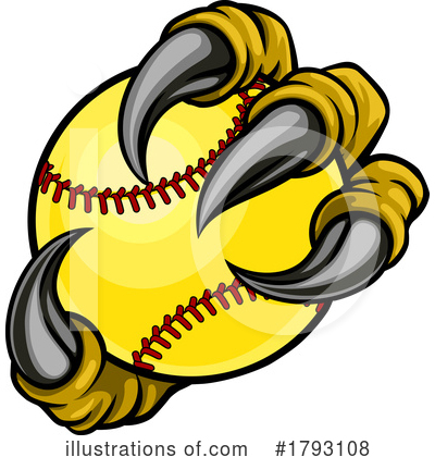 Royalty-Free (RF) Softball Clipart Illustration by AtStockIllustration - Stock Sample #1793108