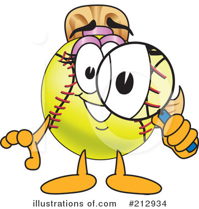 Softball Mascot Clipart #212934 by Toons4Biz