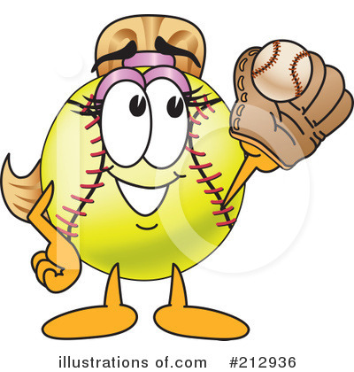 Softball Mascot Clipart #212936 by Toons4Biz