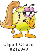 Softball Mascot Clipart #212940 by Mascot Junction