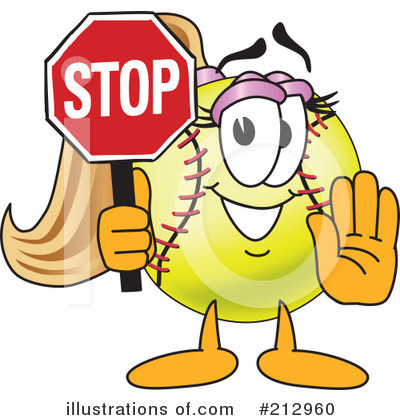 Softball Mascot Clipart #212960 by Mascot Junction