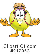 Softball Mascot Clipart #212963 by Mascot Junction
