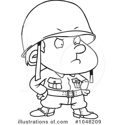 Royalty-Free (RF) Soldier Clipart Illustration by toonaday - Stock Sample #1048209