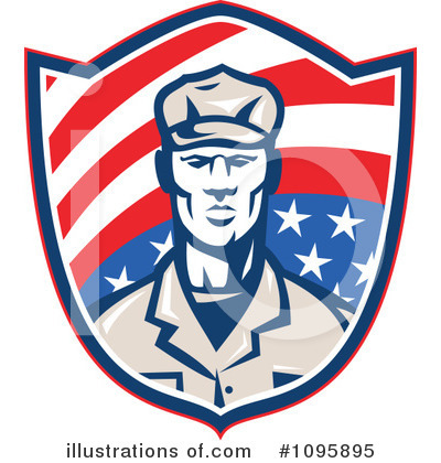 Royalty-Free (RF) Soldier Clipart Illustration by patrimonio - Stock Sample #1095895