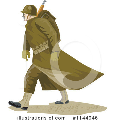 Royalty-Free (RF) Soldier Clipart Illustration by patrimonio - Stock Sample #1144946
