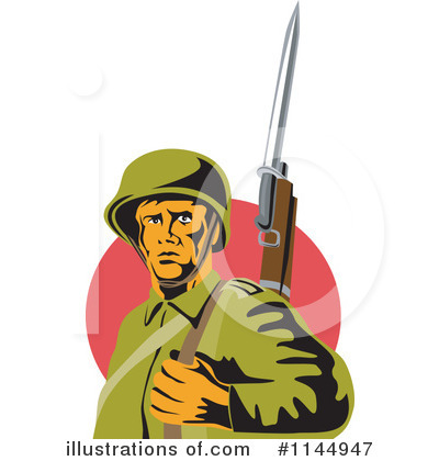 Royalty-Free (RF) Soldier Clipart Illustration by patrimonio - Stock Sample #1144947