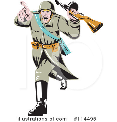 Royalty-Free (RF) Soldier Clipart Illustration by patrimonio - Stock Sample #1144951