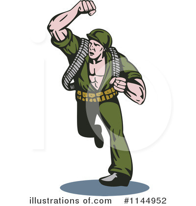 Royalty-Free (RF) Soldier Clipart Illustration by patrimonio - Stock Sample #1144952