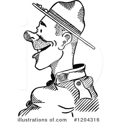 Royalty-Free (RF) Soldier Clipart Illustration by Prawny Vintage - Stock Sample #1204316