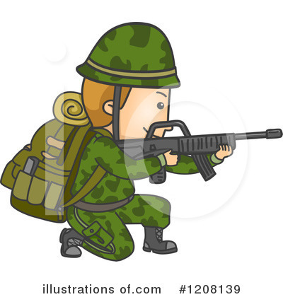 Royalty-Free (RF) Soldier Clipart Illustration by BNP Design Studio - Stock Sample #1208139