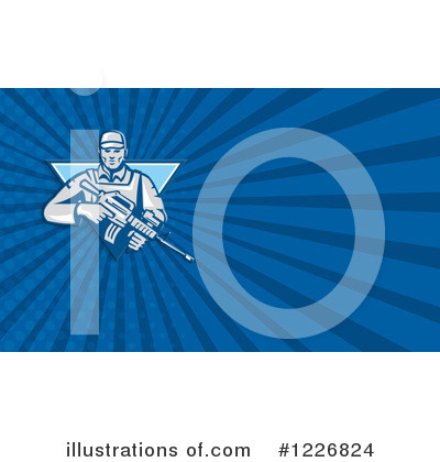 Royalty-Free (RF) Soldier Clipart Illustration by patrimonio - Stock Sample #1226824