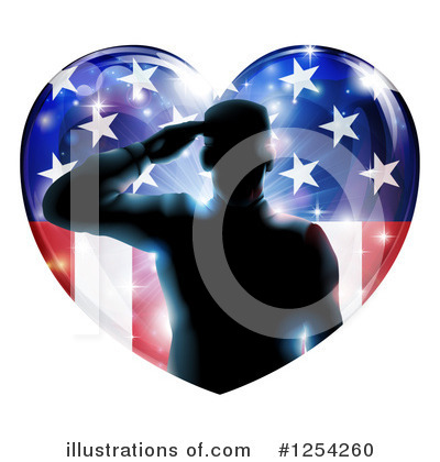 American Flag Clipart #1254260 by AtStockIllustration