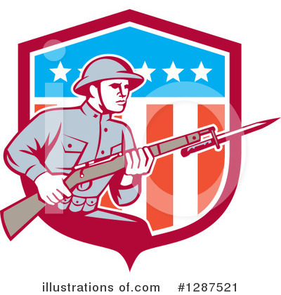 Royalty-Free (RF) Soldier Clipart Illustration by patrimonio - Stock Sample #1287521