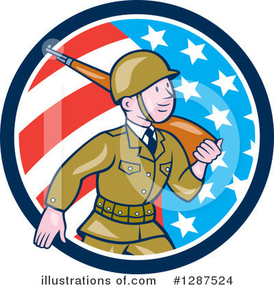 Royalty-Free (RF) Soldier Clipart Illustration by patrimonio - Stock Sample #1287524