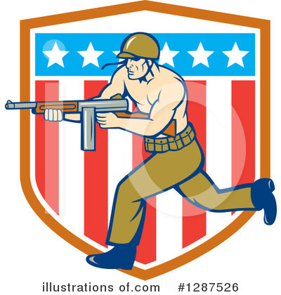 Royalty-Free (RF) Soldier Clipart Illustration by patrimonio - Stock Sample #1287526