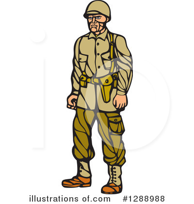 Royalty-Free (RF) Soldier Clipart Illustration by patrimonio - Stock Sample #1288988