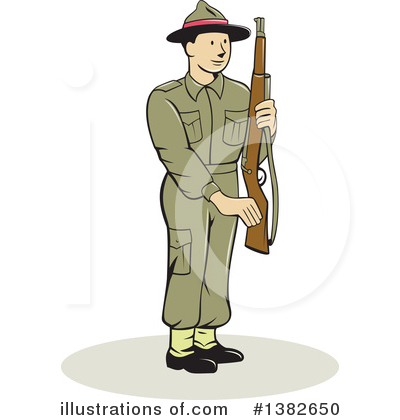 Royalty-Free (RF) Soldier Clipart Illustration by patrimonio - Stock Sample #1382650