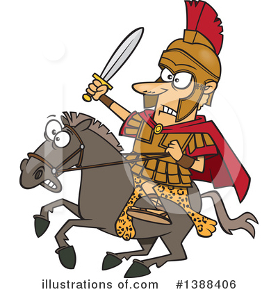 Royalty-Free (RF) Soldier Clipart Illustration by toonaday - Stock Sample #1388406