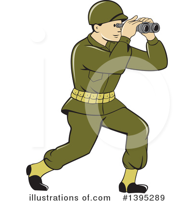 Royalty-Free (RF) Soldier Clipart Illustration by patrimonio - Stock Sample #1395289