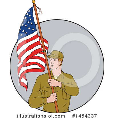 Royalty-Free (RF) Soldier Clipart Illustration by patrimonio - Stock Sample #1454337