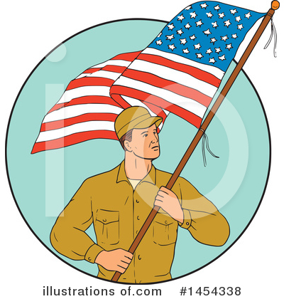 Royalty-Free (RF) Soldier Clipart Illustration by patrimonio - Stock Sample #1454338