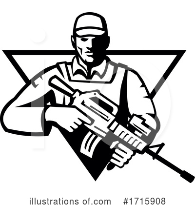 Royalty-Free (RF) Soldier Clipart Illustration by patrimonio - Stock Sample #1715908