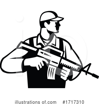 Royalty-Free (RF) Soldier Clipart Illustration by patrimonio - Stock Sample #1717310