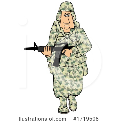 Royalty-Free (RF) Soldier Clipart Illustration by djart - Stock Sample #1719508