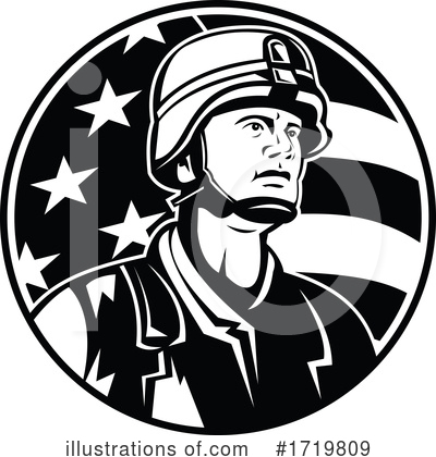 Royalty-Free (RF) Soldier Clipart Illustration by patrimonio - Stock Sample #1719809