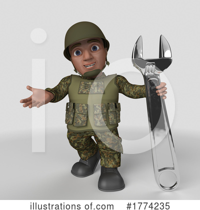 Royalty-Free (RF) Soldier Clipart Illustration by KJ Pargeter - Stock Sample #1774235