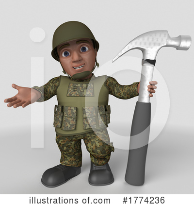 Royalty-Free (RF) Soldier Clipart Illustration by KJ Pargeter - Stock Sample #1774236