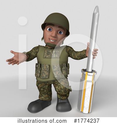 Royalty-Free (RF) Soldier Clipart Illustration by KJ Pargeter - Stock Sample #1774237