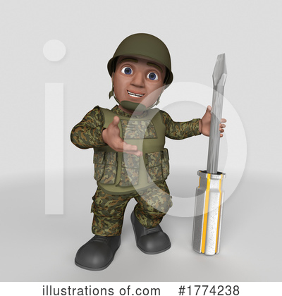 Royalty-Free (RF) Soldier Clipart Illustration by KJ Pargeter - Stock Sample #1774238