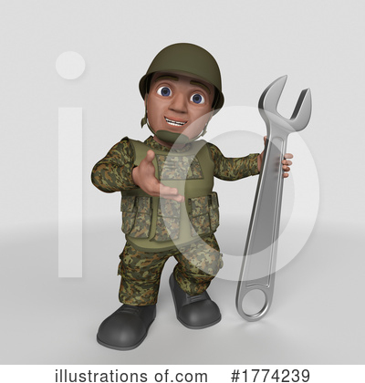 Royalty-Free (RF) Soldier Clipart Illustration by KJ Pargeter - Stock Sample #1774239