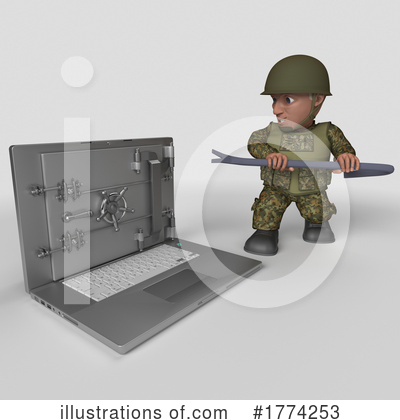 Royalty-Free (RF) Soldier Clipart Illustration by KJ Pargeter - Stock Sample #1774253