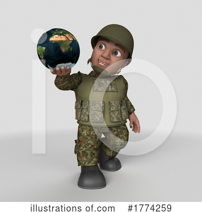Royalty-Free (RF) Soldier Clipart Illustration by KJ Pargeter - Stock Sample #1774259