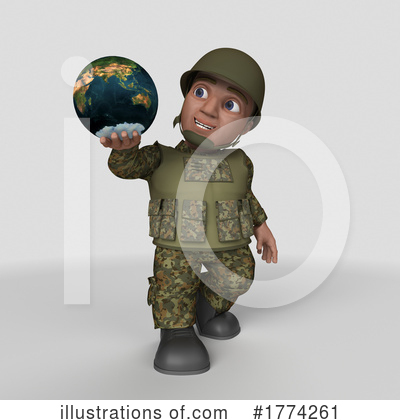 Royalty-Free (RF) Soldier Clipart Illustration by KJ Pargeter - Stock Sample #1774261