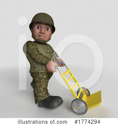 Royalty-Free (RF) Soldier Clipart Illustration by KJ Pargeter - Stock Sample #1774294