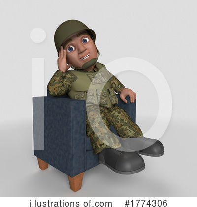 Royalty-Free (RF) Soldier Clipart Illustration by KJ Pargeter - Stock Sample #1774306