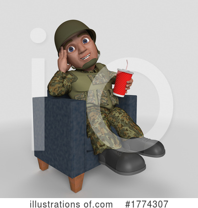 Royalty-Free (RF) Soldier Clipart Illustration by KJ Pargeter - Stock Sample #1774307