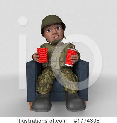 Royalty-Free (RF) Soldier Clipart Illustration by KJ Pargeter - Stock Sample #1774308