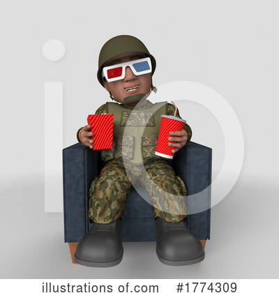 Royalty-Free (RF) Soldier Clipart Illustration by KJ Pargeter - Stock Sample #1774309