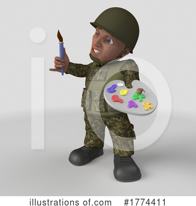 Royalty-Free (RF) Soldier Clipart Illustration by KJ Pargeter - Stock Sample #1774411